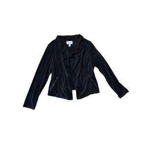 Anthropologie Marrakech Faux Suede Black Cardigan Jacket Size‎ XL